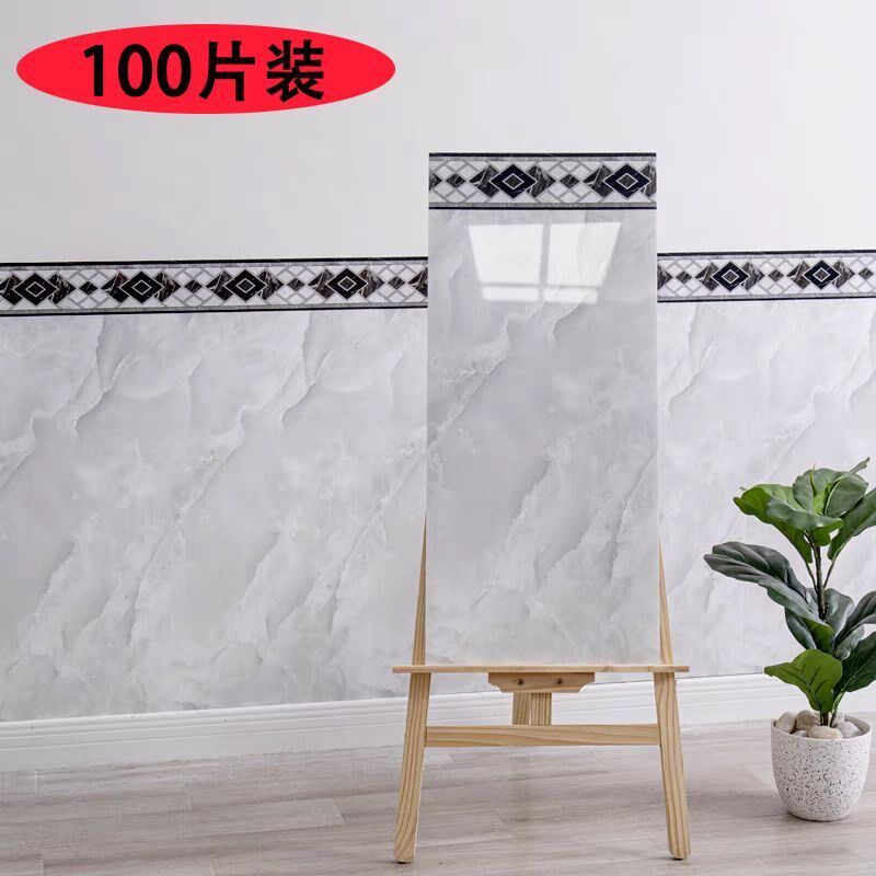 彷瓷砖墙贴墙裙护墙板饭店贴纸铝塑板墙板商用壁T纸自粘防水防潮