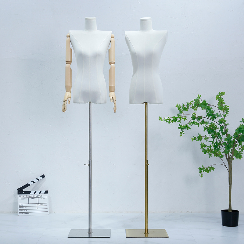 韩版平肩直角肩模特道具女锁骨小胸服装店橱窗半身人偶模特展示架
