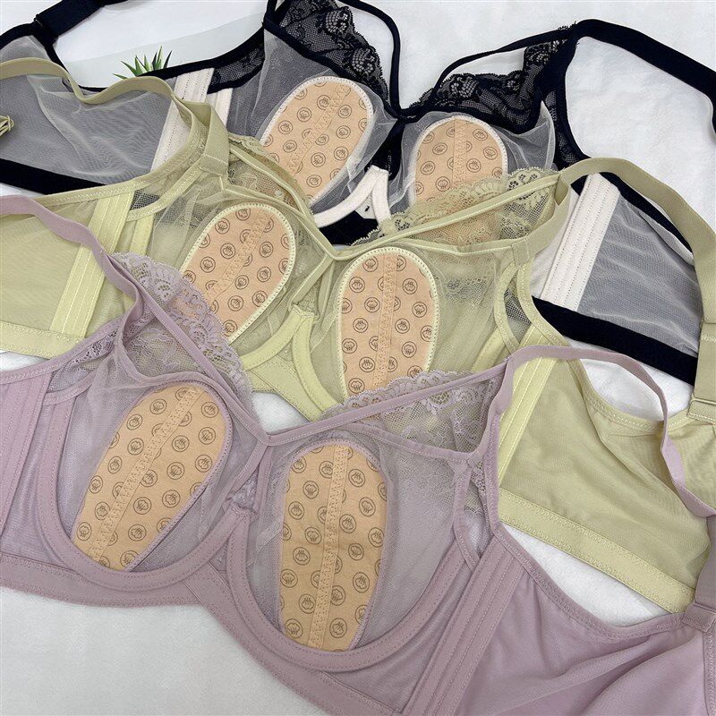 兔耳朵文胸记忆软钢圈薄款无海绵大胸显小聚拢调整型收副乳内衣女