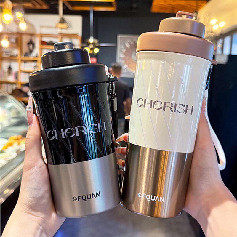 保温杯女士男款高颜值咖啡杯3z16不锈钢茶水分离水杯便携外带杯子