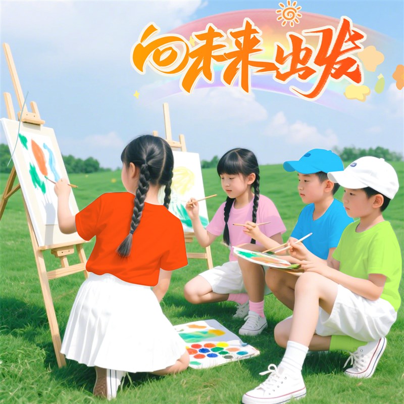 糖果彩色儿童小学生表演服装运动会班服幼儿园夏令营出行亲子套装