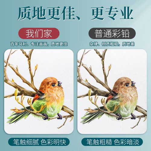 彩铅笔美术生画画48色水溶性彩色铅笔手绘涂色72色画笔套装120色