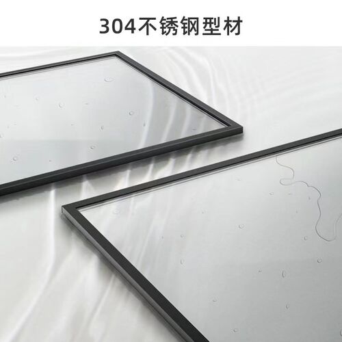 简易淋浴房屏风卫生间厕所干湿分离一字玻璃隔断极简卫生间洗澡间