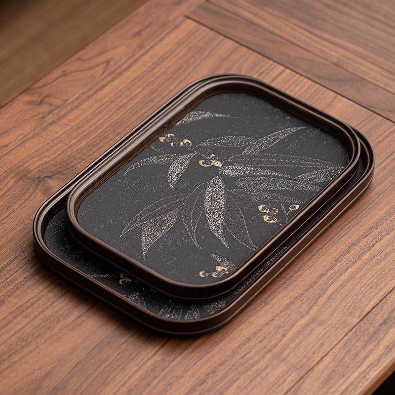 日式高档竹编茶盘茶托盘干泡台盘茶具茶盘长方形收纳盘水果盘茶