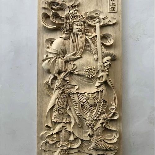 实木雕刻门楼中式庭院o浮雕贴花门神古代人物秦叔宝尉迟恭福禄门
