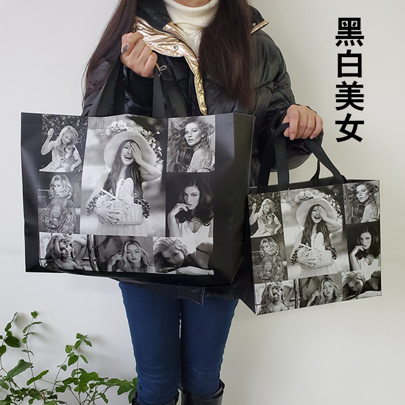 无纺布手提袋子礼物袋服装店手提袋大号超大结实加厚牢固纸袋