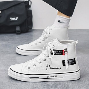 休闲运动板鞋 男鞋 青少年潮流百搭轻便帆布鞋 布鞋 秋季 透气高帮经典