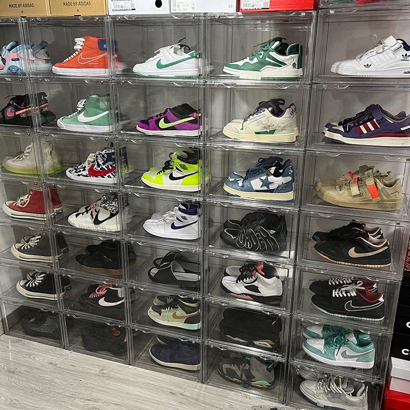鞋盒收纳盒球鞋防氧化鞋柜v透明鞋子收纳塑料省空间网红收藏鞋墙,收纳整理,鞋盒,淘宝优惠券,粉丝福利购,淘宝优惠卷