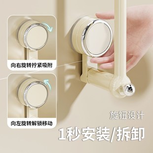 吸盘厨房纸挂架免打孔一次性抹布保鲜膜置X物架橱柜挂杆