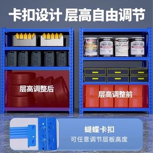货架置物架多层仓储仓房重型货架家用车库货物U架铁架子展示架