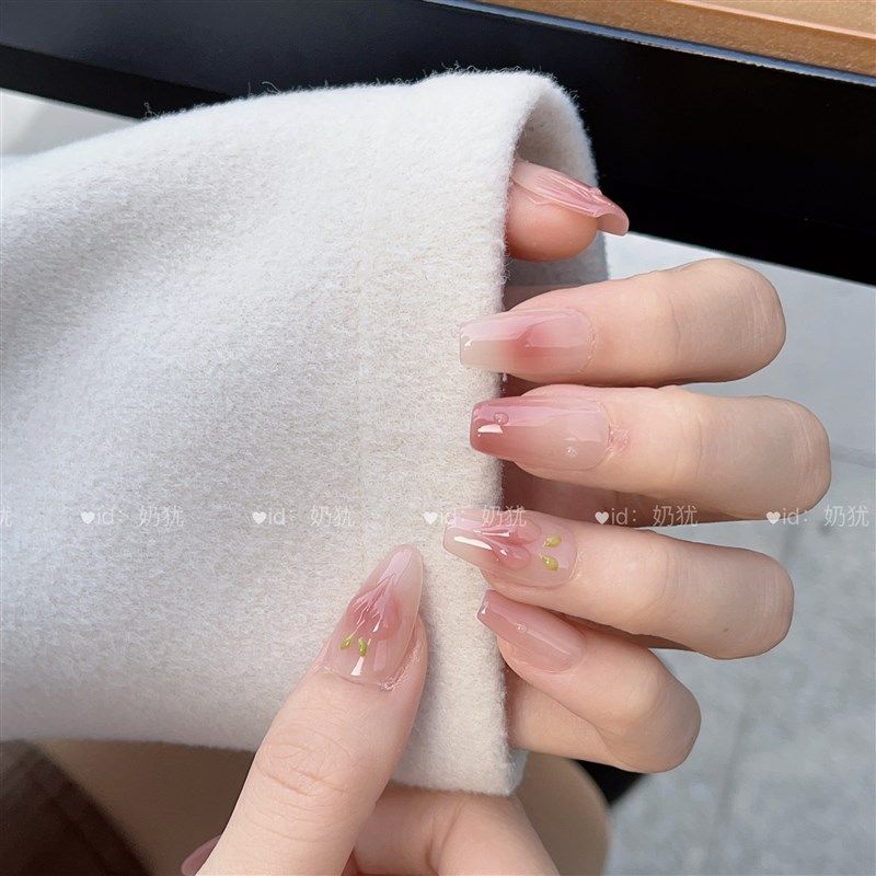 【爆珠桃桃】高品质n纯手工穿戴甲立体手绘超嫩桃子纯欲风美甲贴,彩妆/香水/美妆工具,穿戴甲/甲片,淘宝优惠券,粉丝福利购,淘宝优惠卷