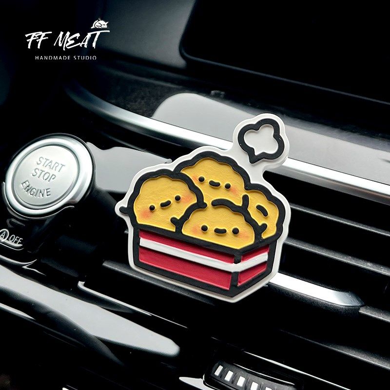 车载香薰可爱炸鸡米花啤酒鸭造型汽车空调出风口S手绘扩香石装饰,汽车用品/电子/清洗/改装,汽车香水香薰,淘宝优惠券,粉丝福利购,淘宝优惠卷