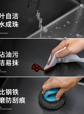 枪灰色水槽单水槽不锈钢厨房x小尺寸西厨中岛吧台小号迷你304