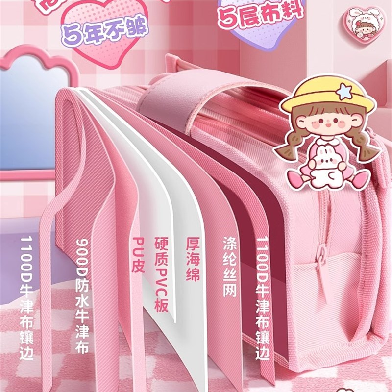 大容量笔袋女小学生文具盒多层解压初中女生女孩款高颜值多功能简
