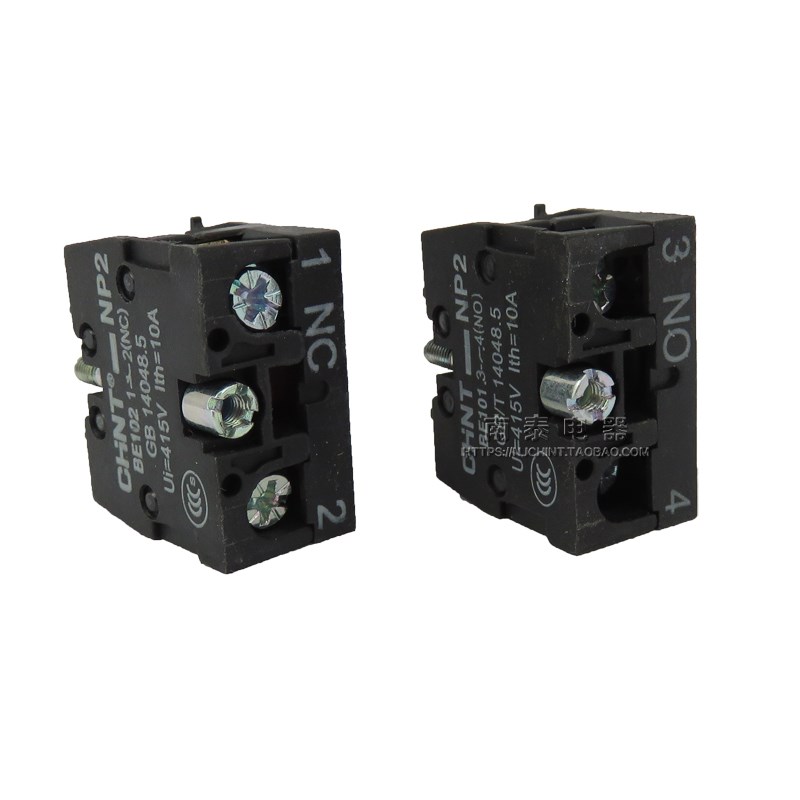 正品 CHNT正泰 NP2按钮辅助触头XB2 NO常开触点BE101 NC常闭BE102