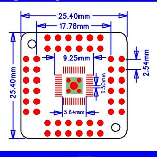 QFN48转DIP48 QFN44 QFP48 QFP44 PQFP LQFP 转换板转接板