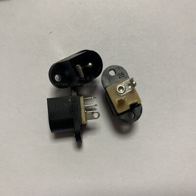 10只 DC017电源插座 5.5mm*2.1mm 带耳朵螺丝孔 DC-017电源插座