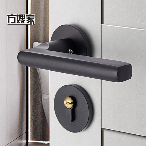 Sbl3 黑现代分体式门锁 室内房间门锁 静音58锁体家用木门锁全套