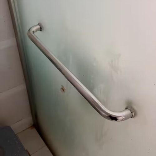 淋浴房拉手浴室卫生间玻璃门拉手淋浴移门把手304不锈钢孔距440铜