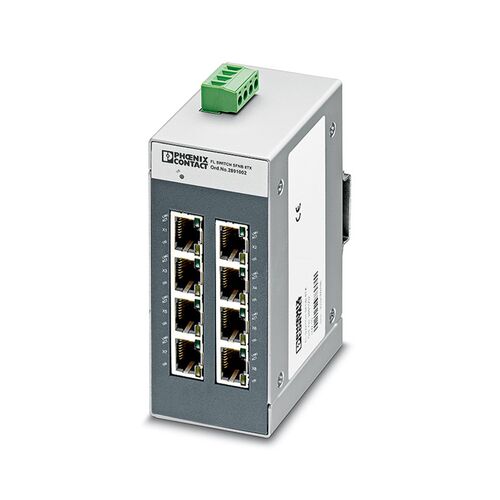 菲尼克斯以太网交换机FL SWITCH SFNB 8TX 2891002自动检测交叉