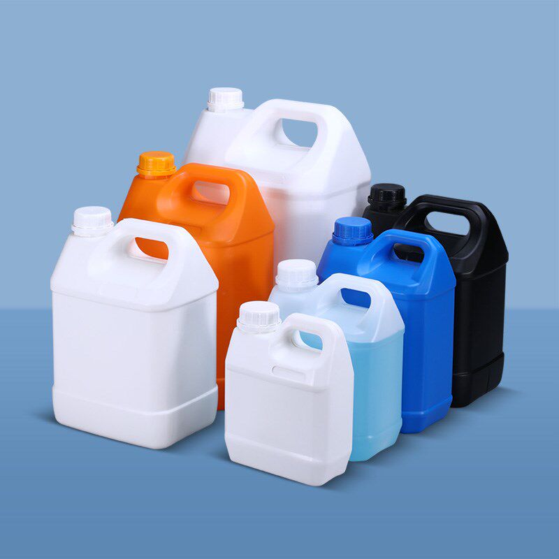 加厚1000ml塑料桶扁桶1L升带盖方形酒壶液体香精辣椒精样品小水桶