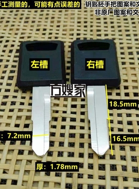 FR203   适用大地鹰王 摩托车钥匙胚 钥匙胚子 方嫂家