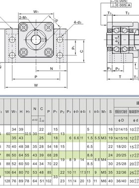 推荐怡合达替规格丝杆支撑座LEB61 LEB71 10 12 15  17 20 25 30