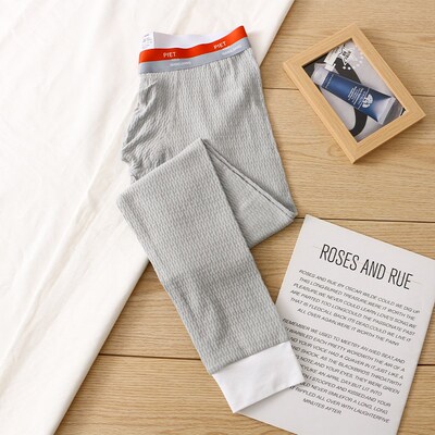 男士秋裤男款冬季纯棉薄款保暖裤2024新款打底裤男U生线裤紧身衬