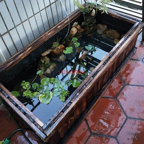 防腐实木帆布防水布鱼池锦鲤专用地缸箱户外阳台饭店游泳移动造景