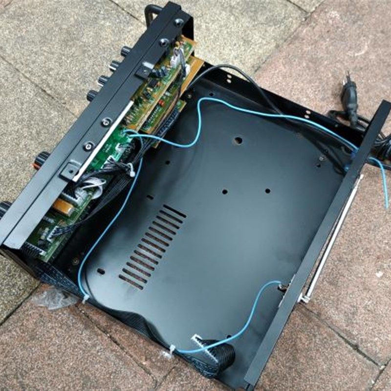 改装高级a铁机箱带前级板DIY功放装机音调音量机箱空箱-铁皮机箱