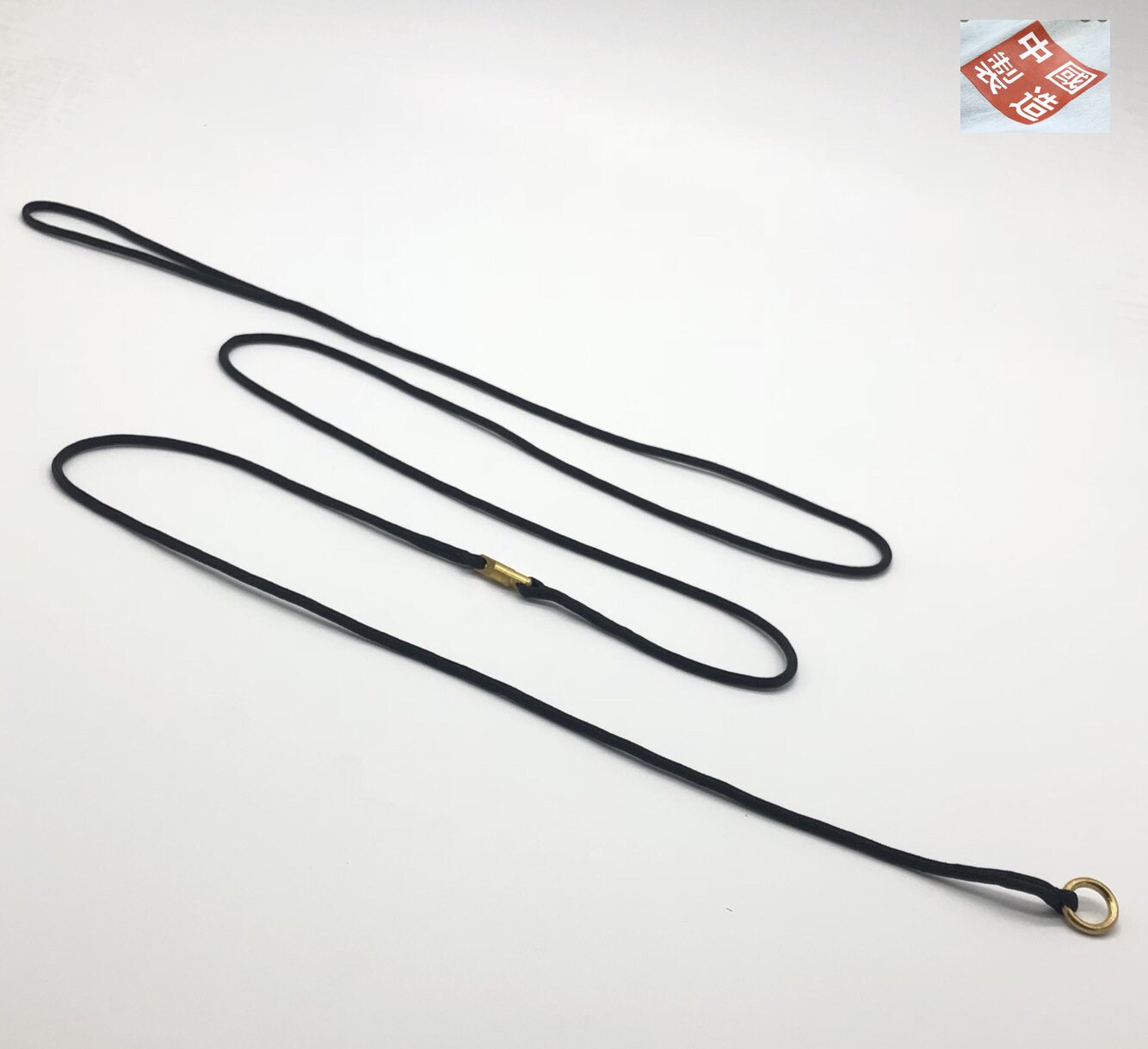 新款黑色4mm圆形尼龙P链p绳带重柱转圜一体链专业比赛训练牵引绳