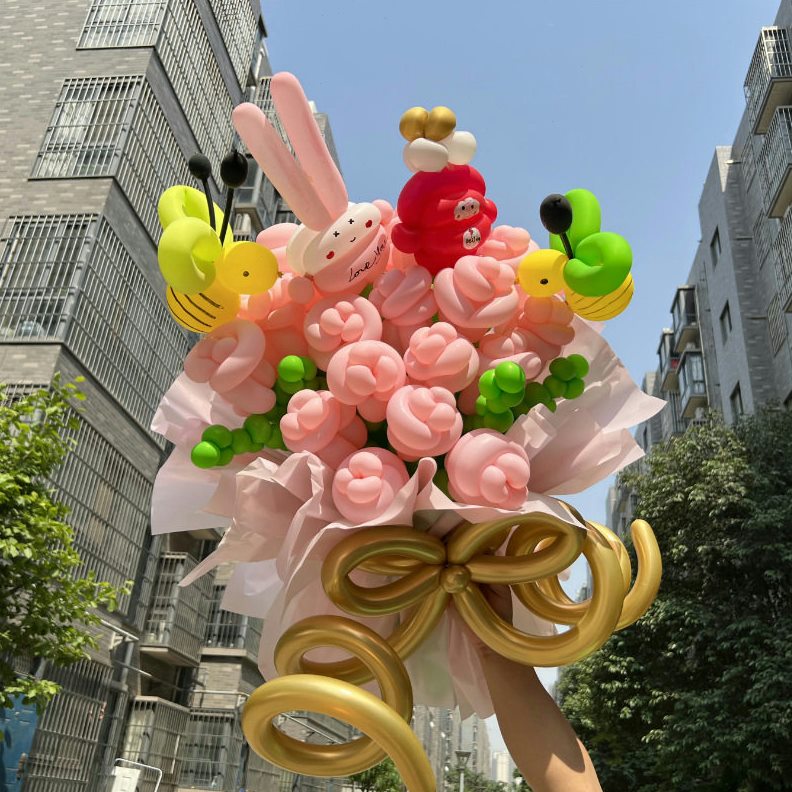 直销新品网红发光卡通波波球 DIY儿童卡通造型气球小精灵夜市摆摊