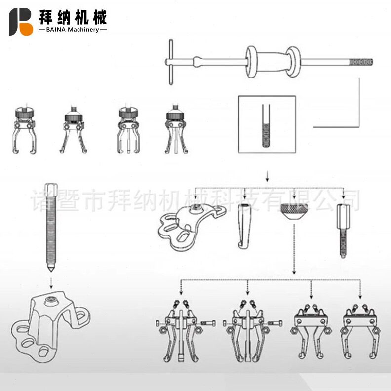 直销拉马组套内孔轴承拆装工具汽车钣金拉拔器19件套滑锤拉马修车