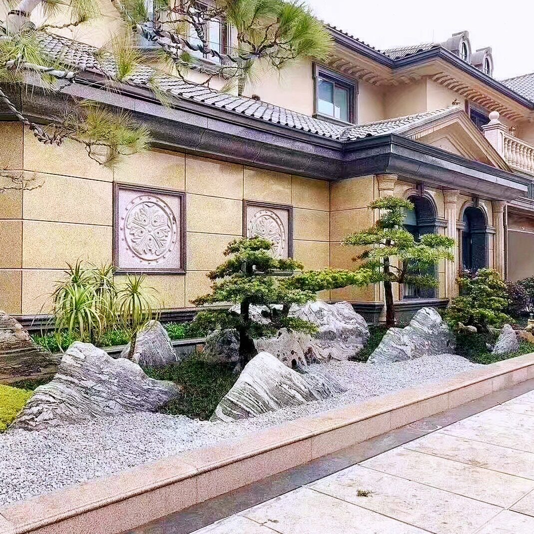 直销雪浪石切片组合庭院景观石园林假山石头泰山石室内枯山石造景