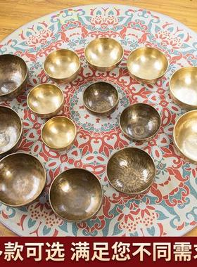 颂钵尼泊尔手工佛音钵音碗法海钵铜钵铜磬静心冥想钵盂法海碗金钵