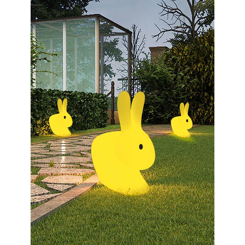 LED户外发光兔子灯望月兔遥控防水别墅公园广商场活动简约中秋节