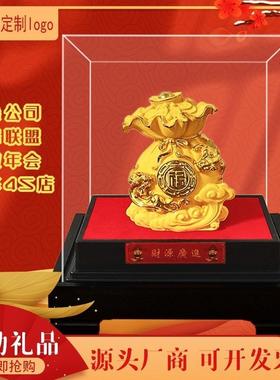 绒沙金聚福袋摆件 大福袋钱袋工艺品 家居店铺汽车店赠品礼品摆设