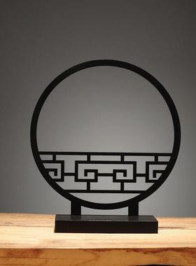 仿古木质花架子客厅桌面花瓶花盆置物架室内办公室美观装饰品摆设