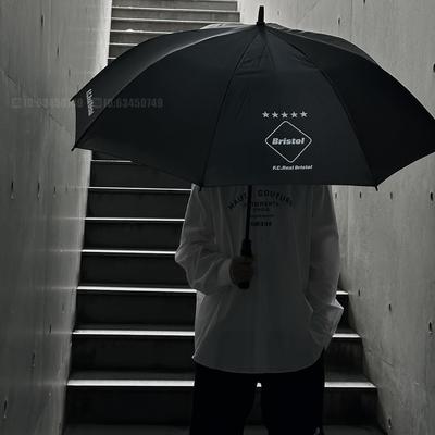 潮牌FCRB藤原浩日系加大长柄高尔夫双层自动男士防风遮阳直杆雨伞