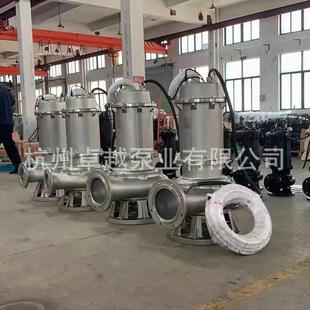 304不锈钢污水泵316耐酸碱潜水泵316L化工防腐蚀切割搅匀排污泵现