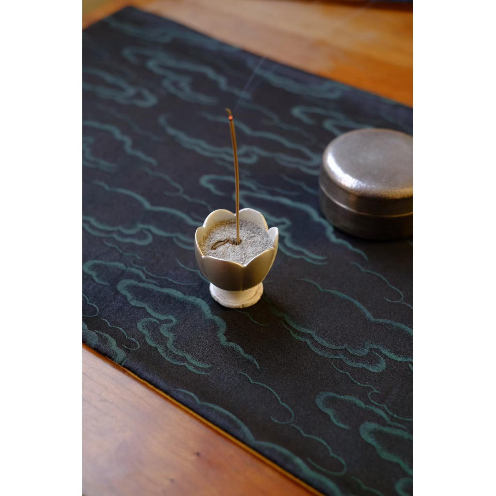 一人茶席新中式禅意茶巾茶席桌布茶防水茶席禅意中式茶席小尺寸