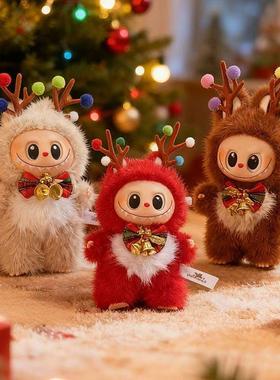 跨境lbu毛绒公仔爆款祖国版圣诞款爱心眼胶布挂件玩偶