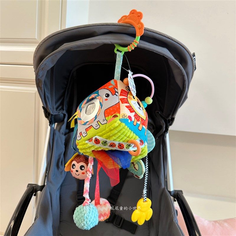 婴儿车挂件d抽纸魔方抽抽乐玩具车载床挂推车安抚0-1岁安全座椅3