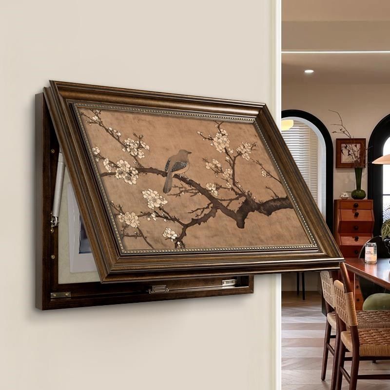 喜上眉梢电表箱装饰画中古风遮挡配电箱挂画免打孔入户门电闸盒画,家居饰品,现代装饰画,淘宝优惠券,粉丝福利购,淘宝优惠卷