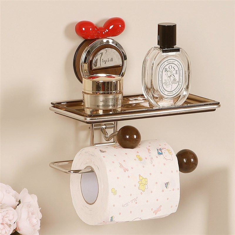 吸盘卷纸架卫生间厕纸盒壁挂式厕所纸巾盒浴室纸巾架洗手间置物架