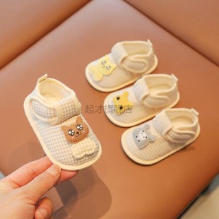 2025春季 新生婴儿布底鞋 6到12个月婴幼儿鞋 子一岁女宝宝学步前鞋
