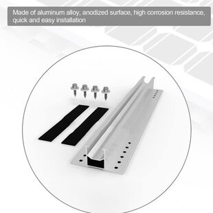 彩钢瓦太阳能板光伏安装支架铁皮瓦迷你导轨300mm铝合金短导轨