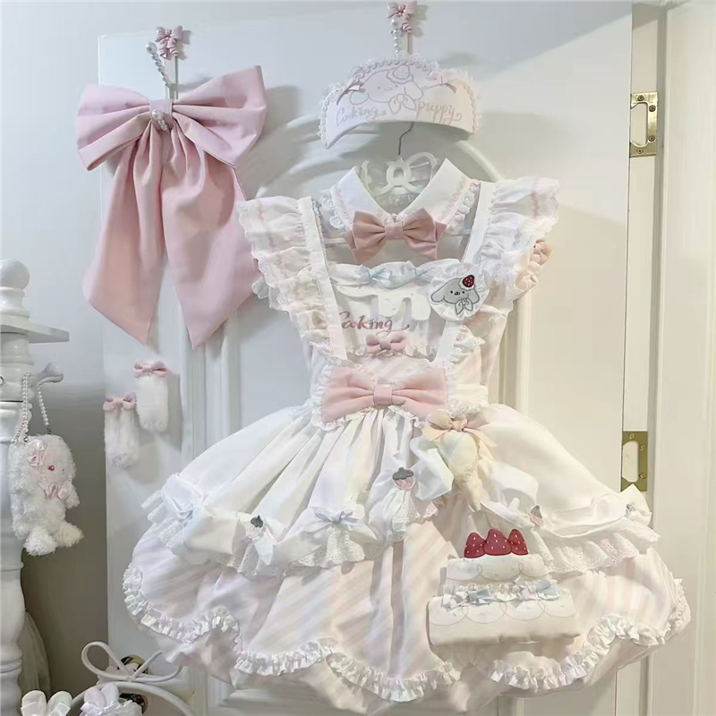 小狗裱花师咸奶油原创Lolita现货可爱糖果花苞裙萝莉超萌小蛋糕