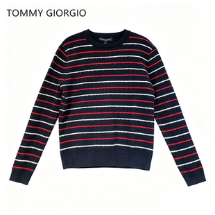 【Tommy Giorgio】女式针织衫条纹彩虹毛衣4503