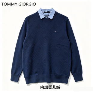 【美美推荐】【Tommy Giorgio】男式翻领衬衫领针织衫刺绣5030